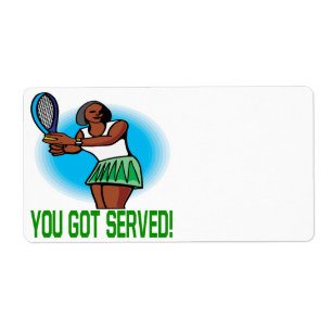 Etiqueta Usted consiguió servido