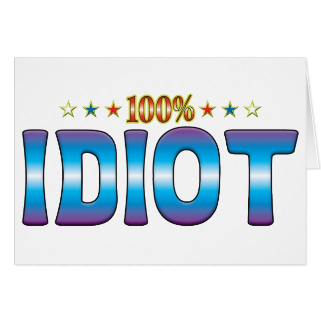 Etiqueta v2 de la estrella del idiota (Anverso (Horizontal))