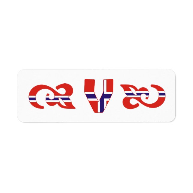 Etiqueta V Noruega Monogram (Frente)