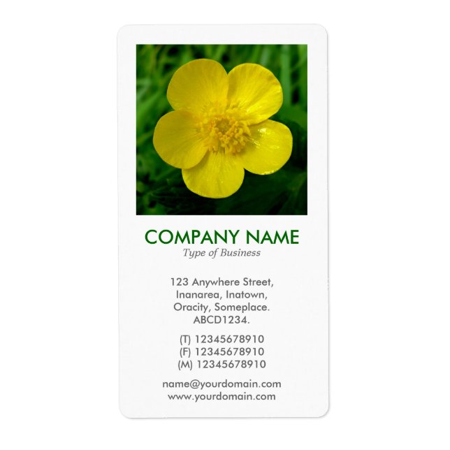 Etiqueta V Square Photo - Buttercup (Frente)