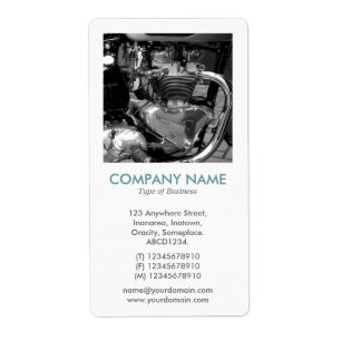 Etiqueta V Square Photo - Motor de moto clásico