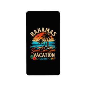Etiqueta Vacaciones en Bahamas Arena Mar Sol 2026