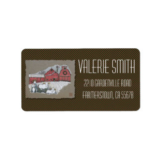 Etiqueta Vacas de nieve y granero