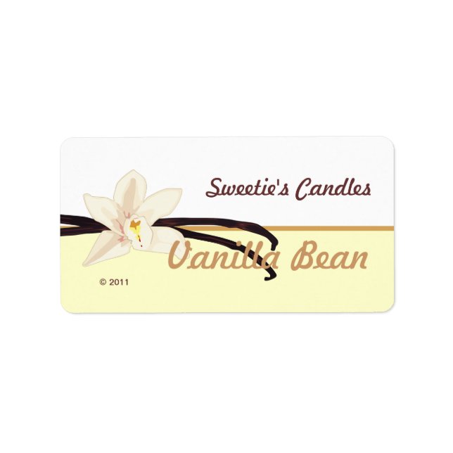 Etiqueta Vainilla Bean Labels (Frente)
