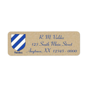 Etiqueta Valdez Heraldic Shield