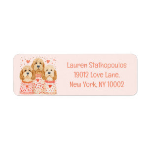 Etiqueta Valentine Goldendoodle Dogs