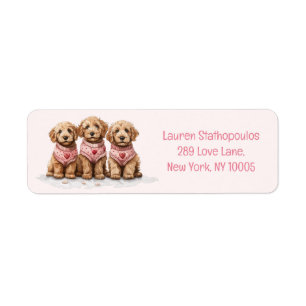Etiqueta Valentine Goldendoodle Dogs