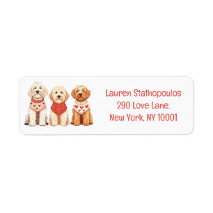 Etiqueta Valentine Goldendoodle Dogs