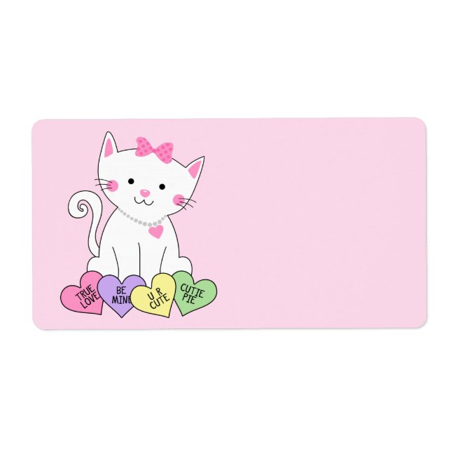 Etiqueta Valentine Kitty (Frente)