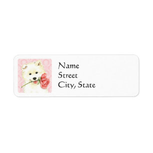 Etiqueta Valentine Rosa Samoyed