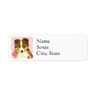 Etiqueta Valentine Rosa Sheltie