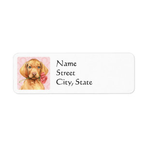 Etiqueta Valentine Rosa Vizsla