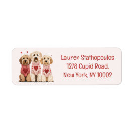 Etiqueta Valentines Goldendoodle Dogs