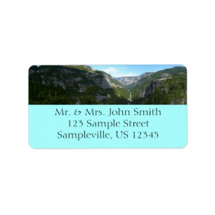 Etiqueta Valle Yosemite en el Parque Nacional Yosemite