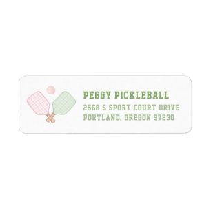 Etiqueta Vamos a golpear a la corte Pickleball Preppy
