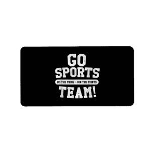 Etiqueta ¡Vamos Equipo Deportivo! Deportes divertidos