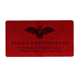 Etiqueta Vampiro Bat Halloween