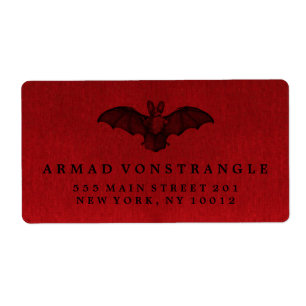 Etiqueta Vampiro Bat Halloween
