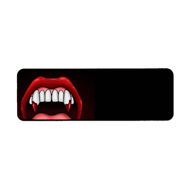 Etiqueta Vampiro Halloween Teeth (Frente)
