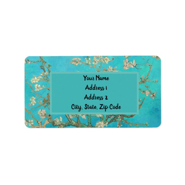 Etiqueta Van Gogh Almond Blossoms (Frente)