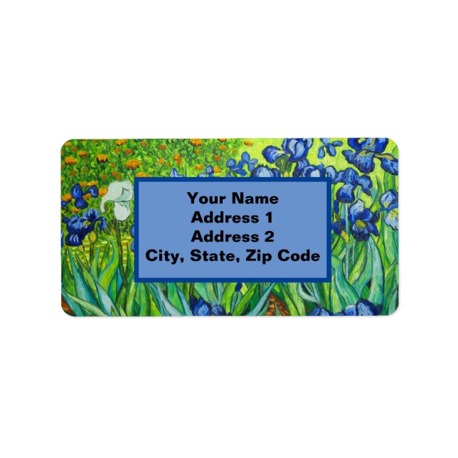 Etiqueta Van Gogh Irises (Frente)