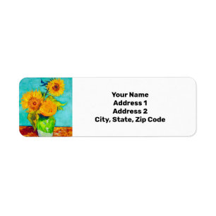 Etiqueta Van Gogh Sunflowers
