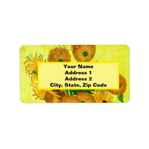 Etiqueta Van Gogh Sunflowers