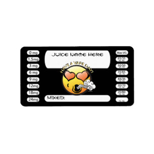 Etiqueta Vapeo   DIY E-Juice Label Vape Smilie de VapeGoat