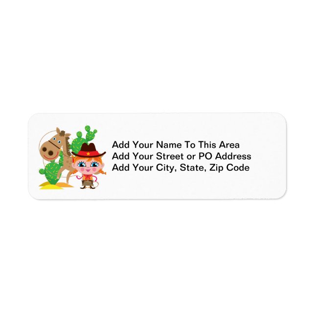 Etiqueta Vaquera y caballo (Frente)