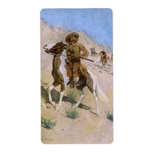 Etiqueta Vaqueros militares del vintage, el explorador por