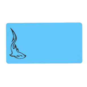 Etiqueta vector tipo tiburón