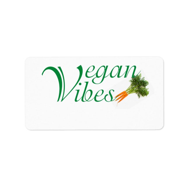 Etiqueta Vegan vibes (Frente)