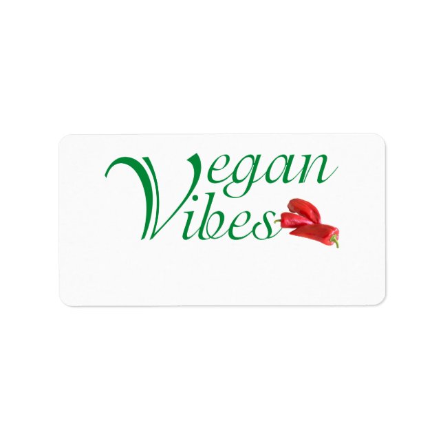 Etiqueta Vegan vibes (Frente)