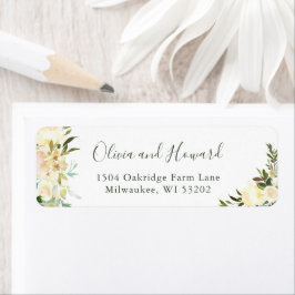 Etiqueta Vegetación Agua Botánica Marfil Floral Blanca