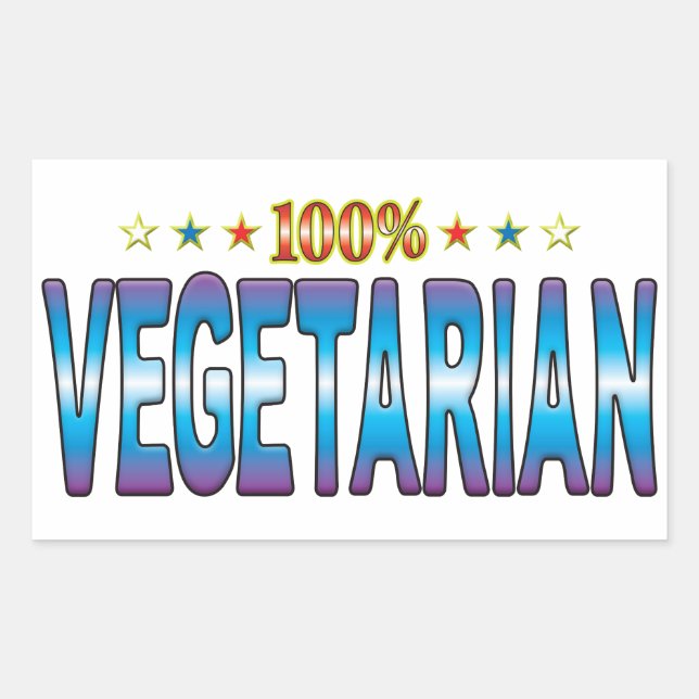Etiqueta vegetariana v2 de la estrella (Anverso)