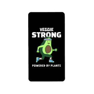 Etiqueta Veggie Strong, impulsado por plantas