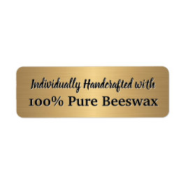 Etiqueta Vela de cera de abeja hecha a mano
