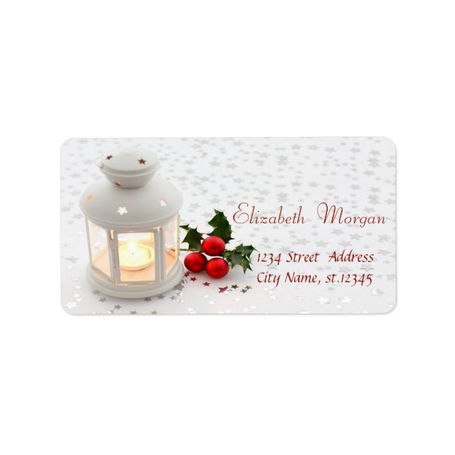 Etiqueta Vela, feriado de estrellas (Frente)