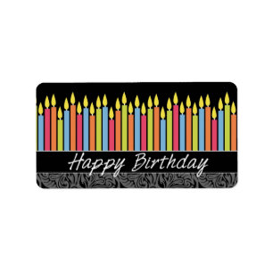 Etiqueta Velas felices de cumpleaños