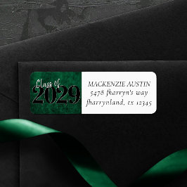 Etiqueta Velvet Grad | Gunge de tono de yema verde esmerald