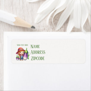 Etiqueta Vendedores de berenjenas lindas personalizables