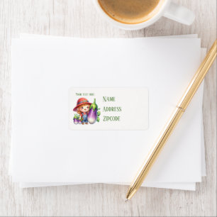 Etiqueta Vendedores de berenjenas lindas personalizables