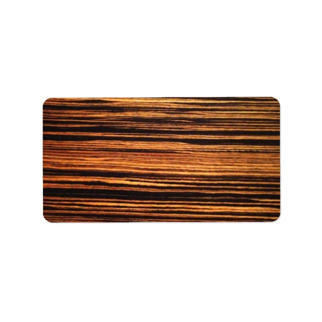 Etiqueta Veneer de madera oscura (Frente)