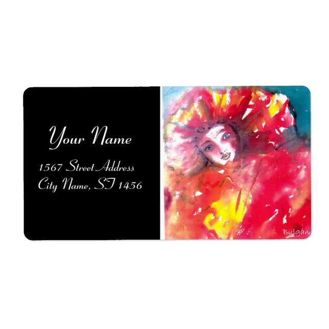 ETIQUETA VENETIAN MASQUERADE FACES - MASK IN RED (Frente)