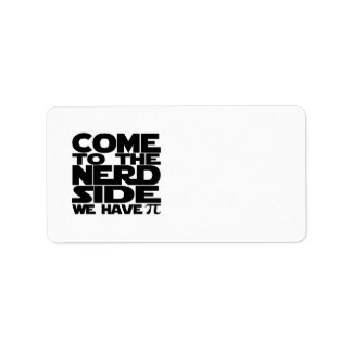 Etiqueta Vengan Al Lado Nerd Tenemos Pi