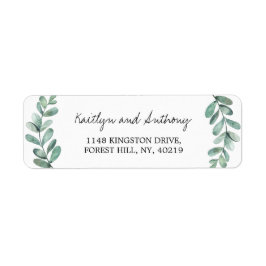 Etiqueta Verde acuático botánico Eucalyptus