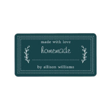 Verde azulado de confituras de productos caseros y