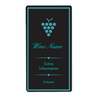 Etiqueta verde de vino negro