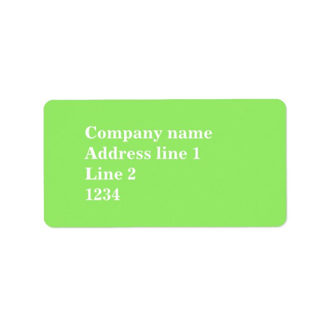 Etiqueta Verde lima (Frente)