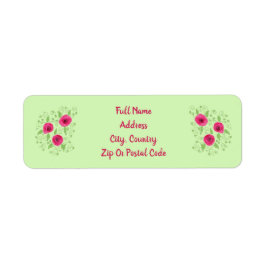 Etiqueta Verde pastel con flores
